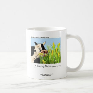 Hilarische Koe "A-Grazin" Maize Mok koffie