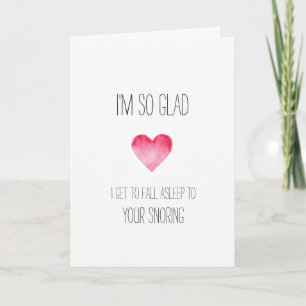 Hilarische sarcastisch snurken Valentijnse kaart