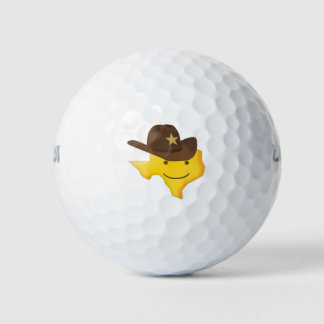 Hilarische Texas Cowboy Emoji Gift Golfballen