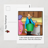 Hilarische Thanksgiving Humor Briefkaart (Voorkant / Achterkant)
