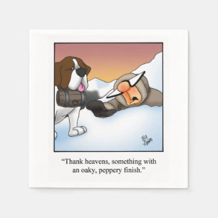 Hilarische Wijn Humor Cocktail servetten