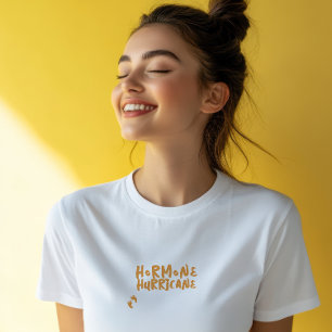 Hilarische zwangerschapsbaby-vingerafdruk oranje t-shirt