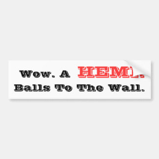 HilariTee: Wauw. Hemi. Balls naar de muur. Sticker
