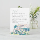 Hilary and Oliver's Weekend Details Final Kaart (Staand voorkant)