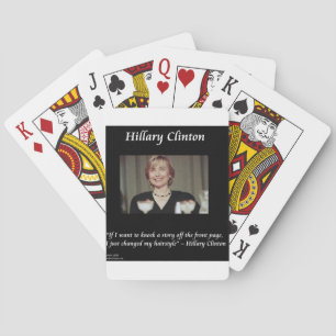 Hilary Clinton Kapsels & Koppen Quote Pokerkaarten