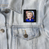Hilary Clinton Memorabilia Digitale Kunst Button (In situ)
