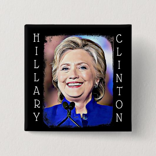 Hilary Clinton Memorabilia Digitale Kunst Button (Voorkant)
