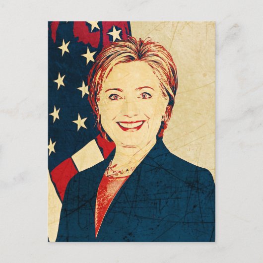 Hilary Clinton Memorabilia Pop Art Blank Kaart (Voorkant)