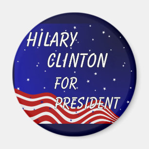 Hilary Clinton voor President Night Sky Magneet