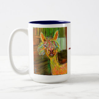 Hilda Alpaca met mok van verhalen