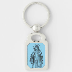 Hilige Hildegard van Bingen Middeleeuwse Mystica Sleutelhanger