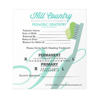 Hill Country BOB Dental Referral Notitieblok