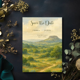 Hill Country Texas Unique Save the Date Kaart