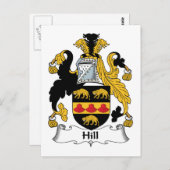 Hill Family Crest Briefkaart (Voorkant / Achterkant)