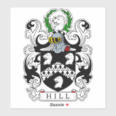 Hill Family Crest Sticker (Vel)