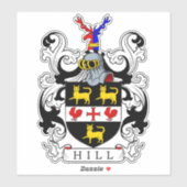 Hill Family Crest Sticker (Vel)