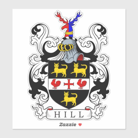 Hill Family Crest Sticker (Vel)
