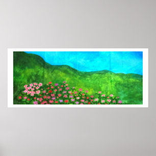 Hill of Blooms Poster