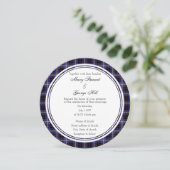 Hill Scottish Mariage Round Invitation (Debout devant)