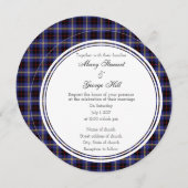 Hill Scottish Mariage Round Invitation (Devant / Derrière)