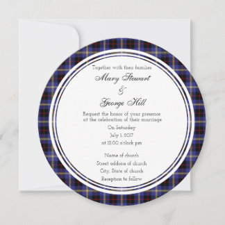 Hill Scottish Wedding Round Uitnodiging