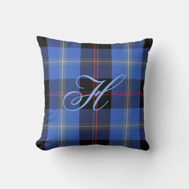 Hill Tartan Monogram Pillow Kussen (Voorkant)