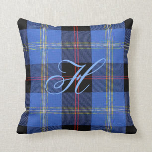 Hill Tartan Monogram Pillow Kussen