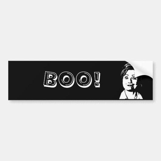 Hillary2, BOO. Bumpersticker (Voorkant)