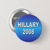 Hillary 2008 ronde button 5,7 cm (Voorkant /achterkant)