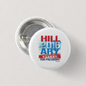 HILLARY 2016 - Graffiti Art Ronde Button 3,2 Cm (Voorkant /achterkant)