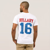 Hillary 2016, Grunge Retro Varsity Baseball Jersey T-shirt (Achterkant volledig)