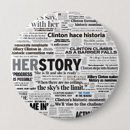Hillary 2016 Historic Headline Button