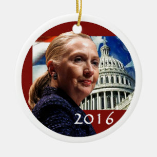 Hillary 2016 keramisch ornament