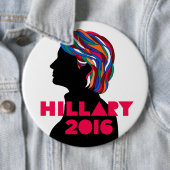 Hillary 2016 Retro Design Button (kolossal 6 inch) (In situ)
