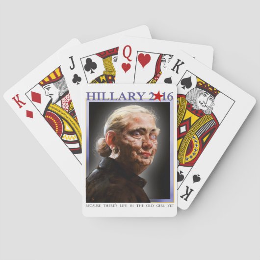 Hillary 2016-speelkaarten speelkaarten (Achterkant)
