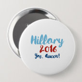 Hillary 2016 - Yas Queen - Calligraphy Poster — E Ronde Button 4,0 Cm (Voorkant /achterkant)
