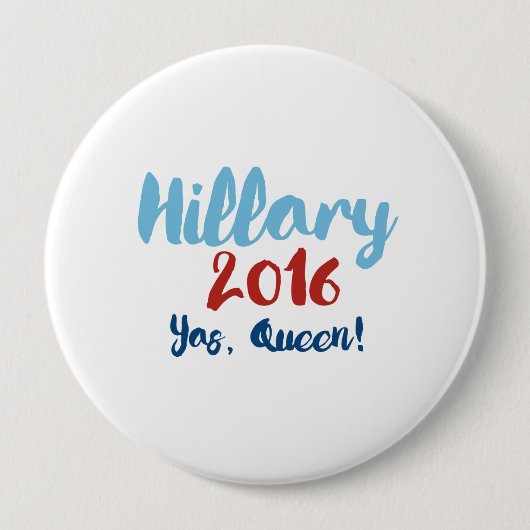 Hillary 2016 - Yas Queen - Calligraphy Poster — E Ronde Button 4,0 Cm (Voorkant)
