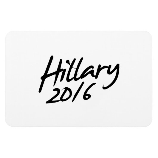 HILLARY AUTOGRAPH 2016.png Magneet (Horizontaal)