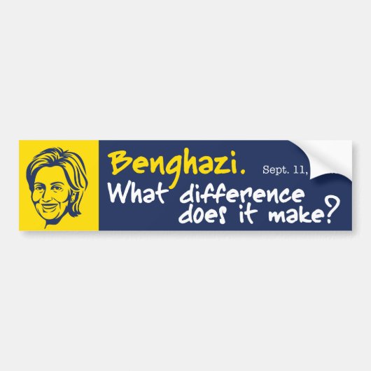 Hillary/Benghazi 1 Bumpersticker (Voorkant)