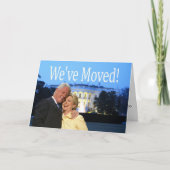 Hillary & Bill New Address Kerstmis Feestdagen Kaart (Voorkant)