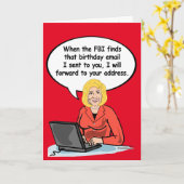 Hillary Birthday Email Kaart - Wanneer de FBI mij (Gele Bloem)