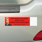 Hillary Bumpersticker (Op auto)