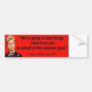 Hillary Bumpersticker