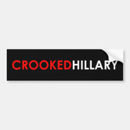 Hillary Bumpersticker (zwart)