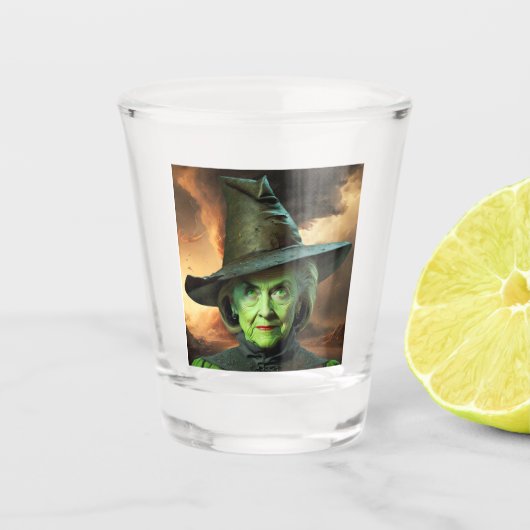 Hillary Cinton Wyed Witch van de Verenigde Staten Shot Glas (Voorkant)