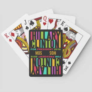 Hillary Clinton 2016 aangepaste monogram kaartdek Speelkaarten