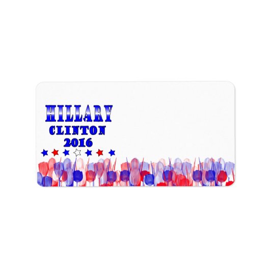 Hillary Clinton 2016 adreslabel Etiket (Voorkant)