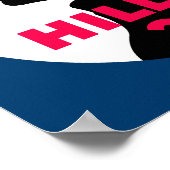 Hillary Clinton 2016 Affiche rétro de la campagne (Coin)