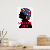Hillary Clinton 2016 Affiche rétro de la campagne  (Cuisine)