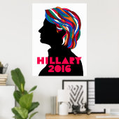 Hillary Clinton 2016 Affiche rétro de la campagne (Bureau à domicile)